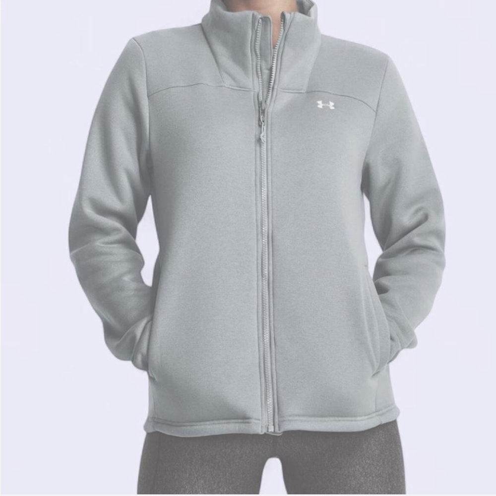 Under Armour women's grey fleece zip up jacket